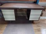 stevig stalen bureau/werkbank met 6 laden, Doe-het-zelf en Verbouw, Werkbanken, Ophalen, Gebruikt