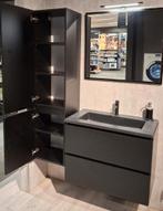 Showmodel zwarte badkamermeubelset Tiger met Plieger kraan, Ophalen, 50 tot 100 cm, Zo goed als nieuw, Minder dan 100 cm