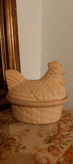 Mooie! oude terracotta terine - patéschaal - eierschaal kip, Ophalen