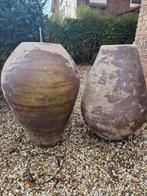 2 XXL Oude Indiase Kruiken - Lampvoet, Pot, of Tuinvaas, Tuin en Terras, Ophalen, Zo goed als nieuw