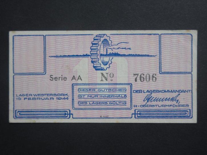 10 Cent 1944 Concentratiekamp Westerbork UNC- (02) WW2, Postzegels en Munten, Bankbiljetten | Nederland, Los biljet, Verzenden