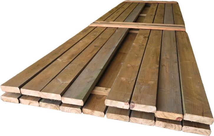 17 Balken - geschaafd  3.8x11.8 cm / 4.90 m lang - nr: TB154, Tuin en Terras, Palen, Balken en Planken, Nieuw, Balken, 250 cm of meer