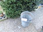 zinken afvalemmer, Huis en Inrichting, Emmers, Ophalen, Gebruikt, Zink, Met deksel