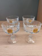 4 kristallen coupes op poot cristal d'Arques, Ophalen of Verzenden