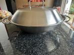 RVS Wok, Huis en Inrichting, Keuken | Potten en Pannen, Ophalen of Verzenden, Zo goed als nieuw, Rvs, Wok