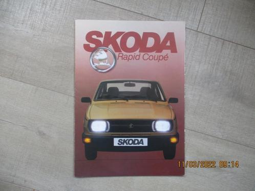 Skoda Rapid Coupé -- Skoda 130 folder . !!, Boeken, Catalogussen en Folders, Zo goed als nieuw, Catalogus, Verzenden