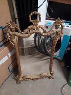 Gouden Spiegel met Ornamenten, Gebruikt, Ophalen of Verzenden, Minder dan 100 cm, Ovaal