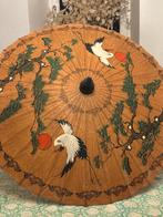 Vintage Japanse Rijstpapier Parasol - Kraanvogels, Antiek en Kunst, Kunst | Niet-Westerse kunst, Ophalen of Verzenden