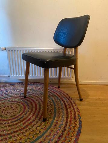 Retro stoel Tijsseling Dutch Design Eetkamerstoel Skai Leer beschikbaar voor biedingen