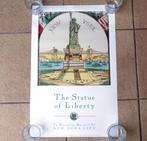Vintage poster New York Statue of Liberty vrijheidsbeeld, Ophalen of Verzenden, Zo goed als nieuw, A1 t/m A3, Rechthoekig Staand