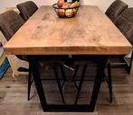 Hoge eettafel met 4 hoge stoelen, Ophalen, Gebruikt, Overige materialen, 100 tot 150 cm