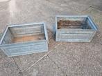 2 ijzeren Overtoom bakken ( bloembakken), Tuin en Terras, Bloembakken en Plantenbakken, Gebruikt, Minder dan 30 cm, Minder dan 60 cm