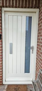 Hardhouten Voordeur - geïsol. brievenbus, dubbel glas, 3 sle, Doe-het-zelf en Verbouw, Deuren en Horren, Ophalen, Gebruikt, 80 tot 100 cm