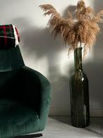 Grote groene vaas, 50 tot 75 cm, Ophalen of Verzenden, Groen, Glas