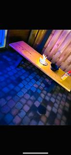 Stevige tuintafel met vuurkorf cosi met lava stennen, Ophalen, Rechthoekig