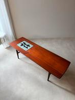Vintage salontafel van Teeffelen Wébé midmod coffee table, Huis en Inrichting, Tafels | Salontafels, Glas, Ophalen of Verzenden