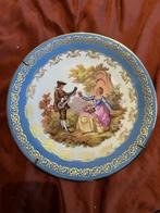 Vintage Decoratief Bord met Romantisch Tafereel, Ophalen of Verzenden