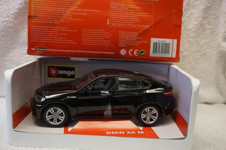 BMW X6 M REF 18-11032 ZWART BURAGO DIAMOND 1:18, Hobby en Vrije tijd, Modelauto's | 1:18, Gebruikt, Auto, Bburago, Ophalen of Verzenden
