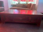 Teakhouten Salontafel met Lade, Ophalen, Gebruikt, 100 tot 150 cm, Teakhout