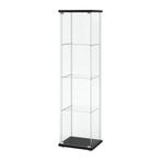GEZOCHT: Ikea vitrine kast, Ikea Deltof zwart, Huis en Inrichting, Kasten | Vitrinekasten, Ophalen, Minder dan 50 cm, Met deur(en)