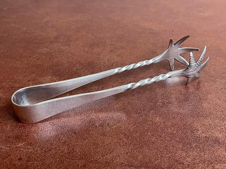 Verzilverde suikertang met klauwtjes WMF 100, Antiek en Kunst, Antiek | Goud en Zilver, Zilver, Ophalen of Verzenden