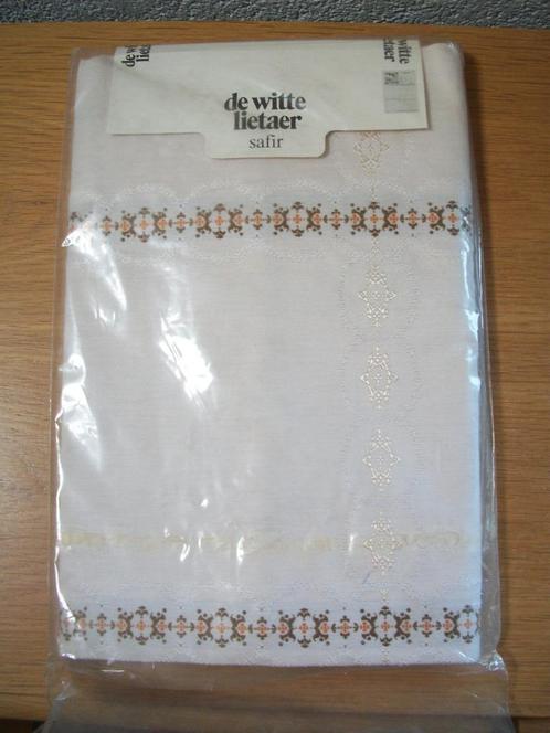 Vintage Tafelkleed De Witte Lietaer Beige 132 x 216 - Nieuw, Huis en Inrichting, Keuken | Textiel, Nieuw, Tafelkleed of Tafelzeil