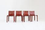 Cassina Cab 412 eetkamer stoelen Mario Bellini  set van 4, Huis en Inrichting, Stoelen, Ophalen, Bruin, Leer, Zo goed als nieuw