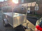 RVS Enkelas Aanhanger met Ladderrek, Auto diversen, Aanhangers en Bagagewagens, Ophalen, Gebruikt