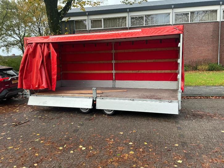 Eduard gesloten huifaanhanger met schuifzeilen, Auto diversen, Aanhangers en Bagagewagens, Gebruikt, Ophalen