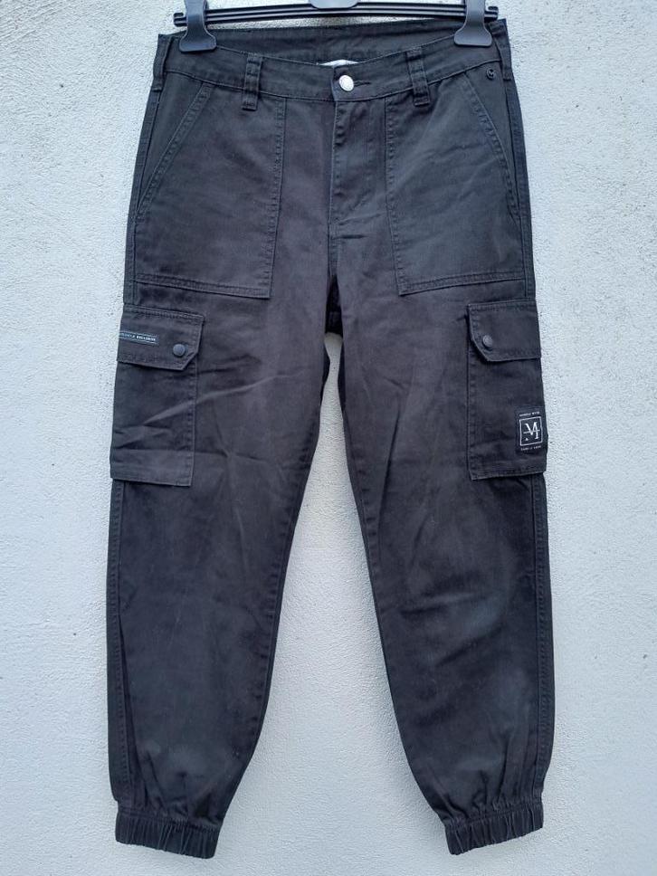 Leuke zwarte broek van Melting Stockholm, mt M, zgan, Kleding | Heren, Broeken en Pantalons, Zo goed als nieuw, Maat 48/50 (M)