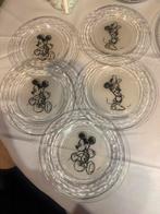 Disney gebaksbordjes 5 stuks glaswerk, Huis en Inrichting, Ophalen, Gebruikt, Glas, Bord(en)