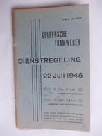 G.T.W. DIENSTREGELING 22 juli 1946 blauwe omslag, Verzamelen, Ophalen of Verzenden