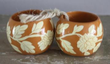 nieuwe servetringen geel beige bloemen print  beschikbaar voor biedingen