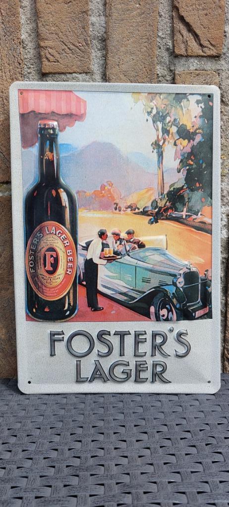 Reclamebord Foster's Lager (bier), Verzamelen, Biermerken, Nieuw, Reclamebord, Plaat of Schild, Overige merken, Verzenden