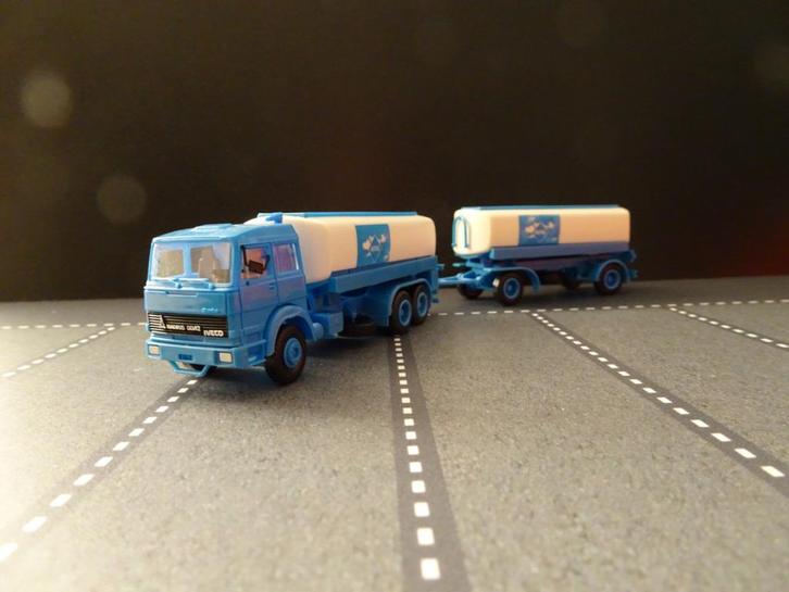 742 herpa iveco magirus deutz aral tank combi 1:87 truck, Hobby en Vrije tijd, Modelauto's | 1:87, Zo goed als nieuw, Bus of Vrachtwagen