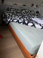 2e persoons bed 160x220., Overige materialen, Bruin, Tweepersoons, Ophalen of Verzenden