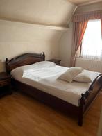 Eiken slaapkamer bed, kast en nachtkastjes, Ophalen, Gebruikt, Tweepersoons, Klassiek