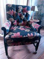 Fauteuil Rofra met bloemmotief, Huis en Inrichting, Ophalen of Verzenden, Gebruikt, 75 tot 100 cm, 50 tot 75 cm