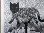 Patricia Barton Cat in a mimosa tree galerie Hamer foto, Antiek en Kunst, Verzenden