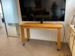 SIDETABLE TEAK VERRIJDBAAR, 1.40X0.49, NU MAAR 70,00, Huis en Inrichting, Tafels | Sidetables, Ophalen, Gebruikt, 100 tot 150 cm