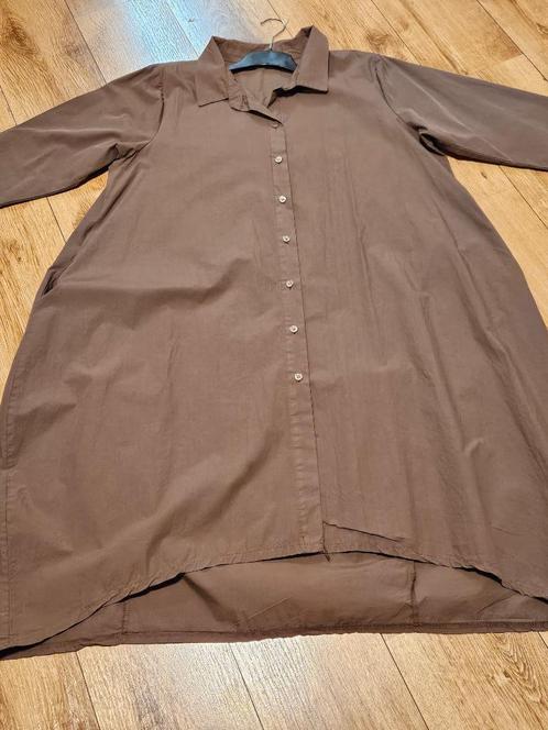 Taupe tuniek-jas Moonshine maat 1 incl verzend, Kleding | Dames, Blouses en Tunieken, Zo goed als nieuw, Maat 46/48 (XL) of groter