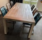 Elm houten eettafel Henders&Hazel, Ophalen, Zo goed als nieuw, 6 tot 8 stoelen