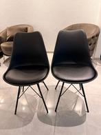 Zwarte Eetkamerstoelen - Set van Twee, Huis en Inrichting, Stoelen, Twee, Zwart, Ophalen of Verzenden, Zo goed als nieuw