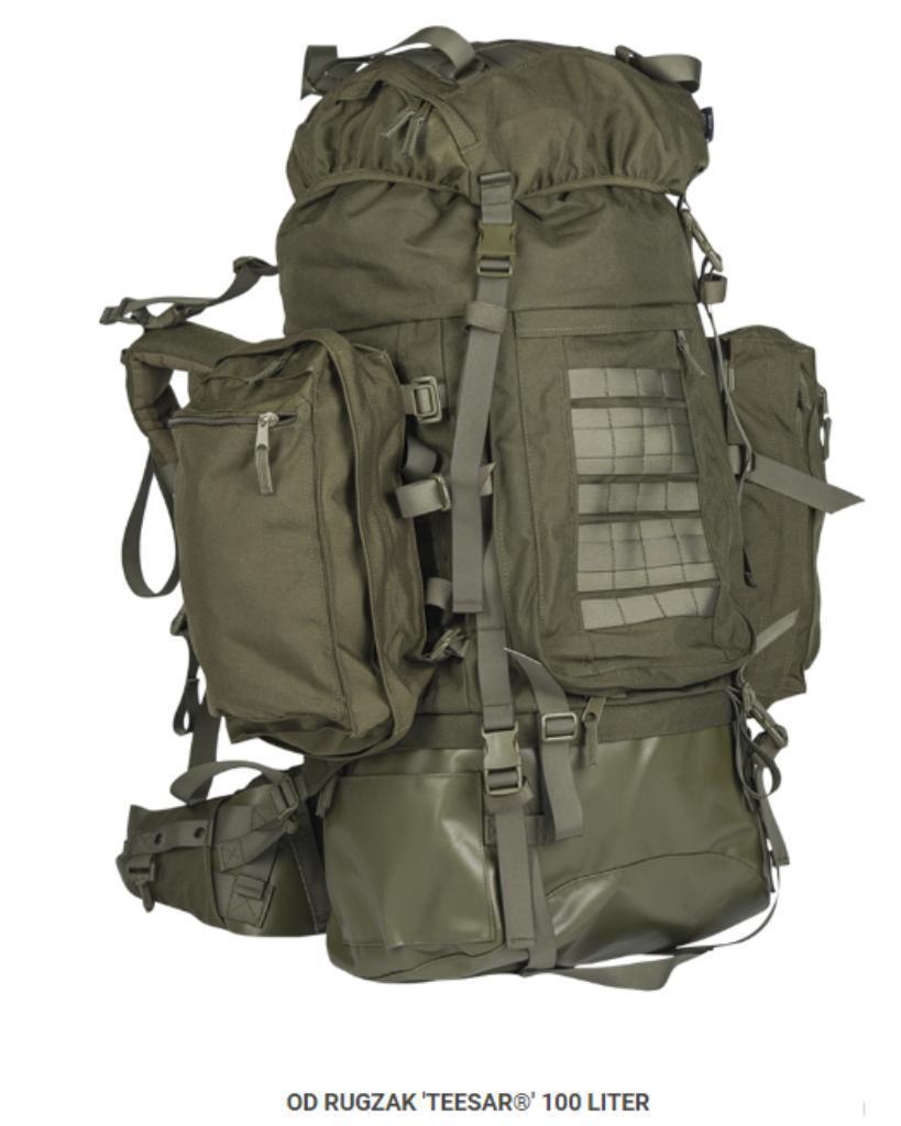 leger type OD en ZWARTE RUGZAK ′TEESAR′ 100 LITER, Verzamelen, Militaria | Algemeen, Ophalen of Verzenden, Landmacht, Overige gebieden