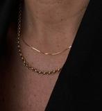 14 karaat gouden Jasseron ketting 45 cm, Ophalen of Verzenden, Zo goed als nieuw, Goud