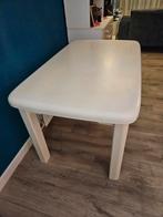 Witte houten massief eiken eettafel, Huis en Inrichting, Tafels | Eettafels, Ophalen, Gebruikt, 100 tot 150 cm, 50 tot 100 cm