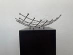 Grote Vintage Postmoderne Chromen Draad fruitschaal Bauhaus, Overige materialen, Gebruikt, Schaal, Vierkant