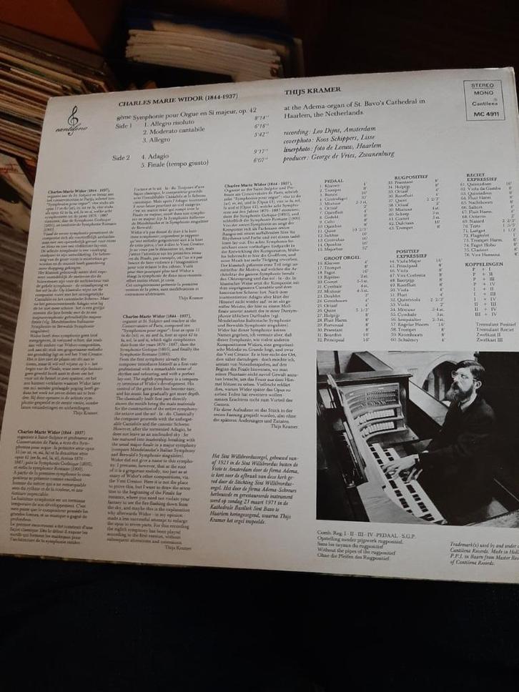 Thijs Kramer /WIDOR symphonie 8 /Adema Bavo zgst LP, Cd's en Dvd's, Vinyl | Klassiek, Gebruikt, Classicisme, Overige typen, Overige formaten