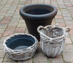 Plantenpot en manden voor uw tuin/terras, Tuin en Terras, Tuin, Rond, Gebruikt, Minder dan 60 cm