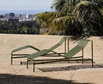 Hay Palissade | 2x Chaise Longue Olive - set beschikbaar voor biedingen